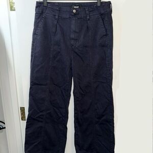 PAIGE High-Waisted Straight-Leg Dark Wash Jeans